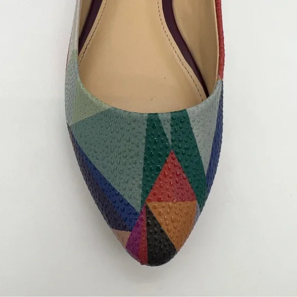 KATY PERRY The Sister Multicolor Stingray Embossed Flats - Sz 7 - Picture 4 of 9